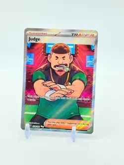 Judge Full Art Trainer #228 Holo Trainer 228/091 Pokemon TCG NM+ - Image 1