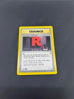 Pokemon Rocket's Hideout Team Rocket Trainer Stadium 1st Edition Card 63/64 2000 - Image 1
