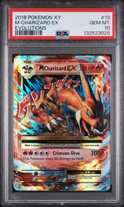 2016 POKEMON XY EVOLUTIONS #13 M CHARIZARD EX PSA 10 - Image 1
