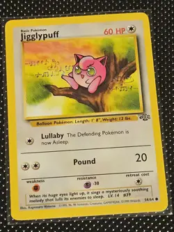 Pokemon TCG Jigglypuff 1st Edition Jungle Card 54/64 Regular Common - Image 1