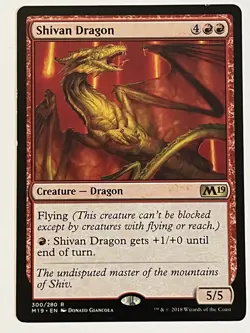 Shivan Dragon Core Set 2019 Non-Foil Regular MTG - Image 1