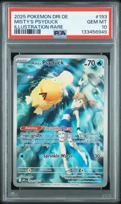 2025 POKEMON DRI EN-DESTINED RIVALS ILLUSTRATION RARE MISTY'S PSYDUCK PSA 10 - Image 1