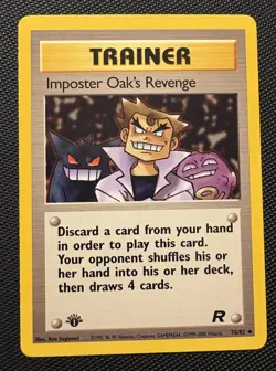 Imposter Oak's Revenge 76/82 Team Rocket 1st Edition Pokemon - Image 1