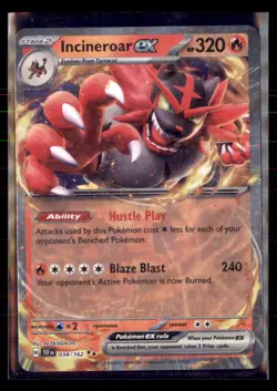 Pokemon Incineroar ex 034/162 TEF: Temporal Forces EX Double Rare Holo - Image 1