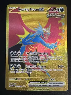 Roaring Moon ex 262/182 Pokemon Paradox Rift Gold Hyper Rare Holo NM - Image 1
