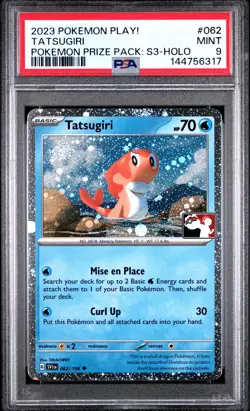 2023 POKEMON PLAY! POKEMON PRIZE PACK: SERIES 3 HOLO #062 TATSUGIRI PSA 9 - Image 1