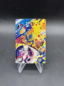 Pikachu Mewtwo Holo Pokemon Vintage Pocket Monsters Vending Prism Sticker 443 - Image 1