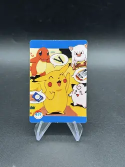 Pikachu Mewtwo Holo Pokemon Vintage Pocket Monsters Vending Prism Sticker 443 - Image 2