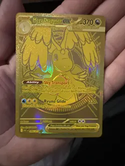 Mega Dragonite Ex 295/217 GOLD HYPER RARE POKEMON ASCENDED HEROES, NM - Image 1
