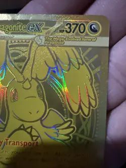 Mega Dragonite Ex 295/217 GOLD HYPER RARE POKEMON ASCENDED HEROES, NM - Image 3