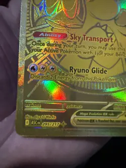 Mega Dragonite Ex 295/217 GOLD HYPER RARE POKEMON ASCENDED HEROES, NM - Image 5