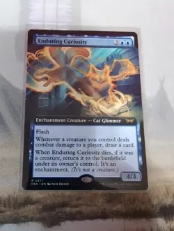 MTG - Enduring Curiosity - Extended Art Non-foil - Duskmourn: House of Horror - Image 2