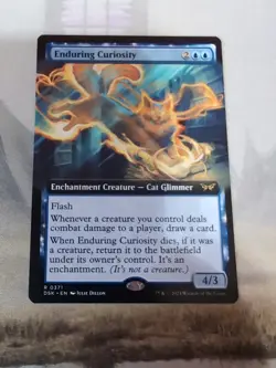 MTG - Enduring Curiosity - Extended Art Non-foil - Duskmourn: House of Horror - Image 3