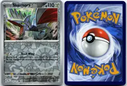 SKARMORY 124/191 COMMON SURGING SPARKS POKEMON REVERSE HOLO NM - Image 3