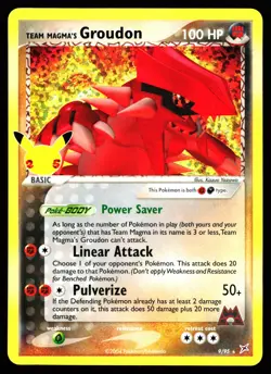 TEAM MAGMA'S GROUDON 9/95 CELEBRATIONS: CLASSIC COLLECTION POKEMON NM - Image 1