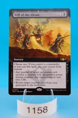 MTG Will of the Abzan (Extended Art) Commander: Tarkir: Dragonstorm Regular #71 - Image 1