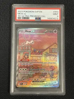 2023 Pokemon SVP 151 Ultra-Prem. Coll. Mew EX #053 Black Star Promo PSA MINT 9 - Image 1