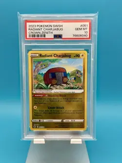 Pokemon 2023 Radiant Charjabug 051/159 Crown Zenith GEM MINT PSA 10 - Image 1