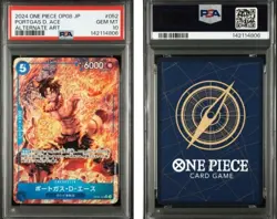 2024 ONE PIECE JAPANESE OP08-TWO LEGENDS #052 PORTGAS D. ACE ALTERNATE ART PSA10 - Image 3