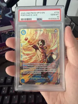 One Piece CCG Portgas D Ace OP13-119 PSA 10 - Image 1
