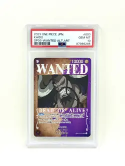 Kaido Wanted Poster Alt Art STO4 - 003 - One Piece Japanese PSA 10 - Image 1