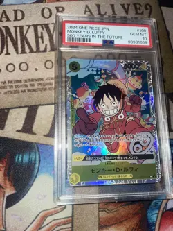 Bandai Monkey D. Luffy Foil OP07-109 500 Years in the Future One Piece PSA 10 - Image 1