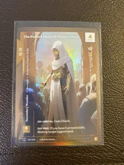 Wonders of the First Radiant Hierarch Maxim Solaris OCM Serialized Foil NM Epic - Image 2