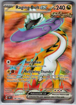 Raging Bolt ex - 196/162 SV05: Temporal Forces - Pokemon Card - NM - Image 1