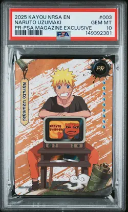 PSA GEM MT 10 - KAYOU NARUTO SMRITI COLLECTIBLE CARD NRSA-CHAPTER JIN ENGLISH... - Image 1