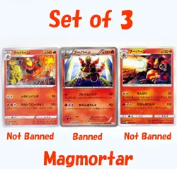 Magmortar 008/050 BWS Banned Art & 017/172 003/054 Japanese Pokemon Cards TCG LP - Image 1