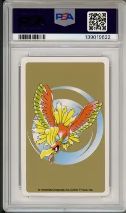 2000 Pokemon Japanese Gold Playing Card Ho-Oh Ace of Spades #250 PSA 10 - Image 2
