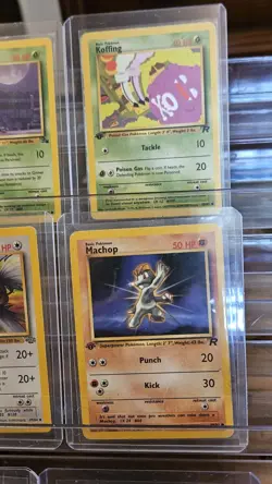 Lot of 9 1st Edition Pokemon Cards NM-LP Fossil, Jungle, Rocket, & Genesis - Image 4