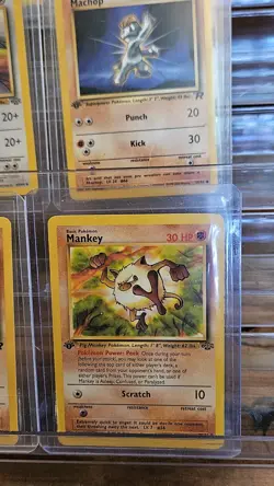Lot of 9 1st Edition Pokemon Cards NM-LP Fossil, Jungle, Rocket, & Genesis - Image 5