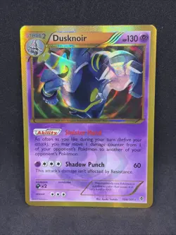 Dusknoir 104/101 Plasma Blast Shiny Pokemon TCG Secret Rare Holo Card - Image 1