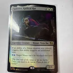 MTG Splinter Radical Rat TRADITIONAL FOIL NM TMNT Universes Beyond TMT #0128 - Image 1