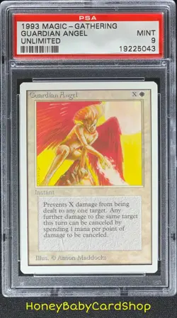 MTG Unlimited Edition 1993 Guardian Angel PSA 9 Mint Old School 93/94 - Image 1
