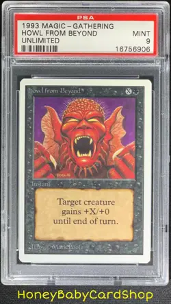 MTG Unlimited Edition 1993 Howl From Beyond PSA 9 Mint Old School 93/94 - Image 1