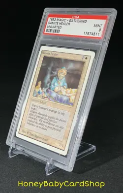 MTG Unlimited Edition 1993 Samite Healer PSA 9 Mint Old School 93/94 - Image 3