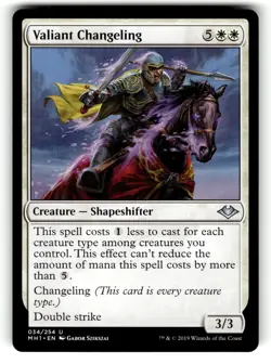 Valiant Changeling 34 Uncommon Modern Horizons Magic: The Gathering Near Mint - Image 1