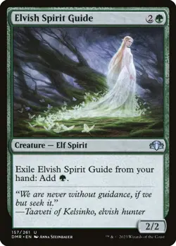 MTG Elvish Spirit Guide Dominaria Remastered #157 Uncommon Magic The Gathering - Image 1