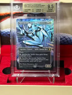 2025 MTG Spider-Man 0241 Spectacular Spider-Man Borderless Textured BGS 9.5 - Image 1