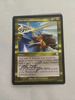 MTG Captain's Maneuver Artist Proof and Signature Signed Thompson - Image 1
