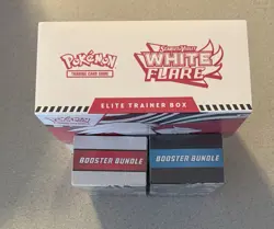 Pokemon Scarlet & Violet White Flare ETB + White Flare BB + Black Bolt BB. W - Image 2