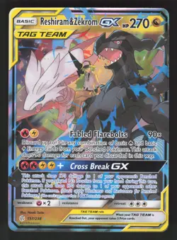 Reshiram & Zekrom GX 157/236 Pokemon TCG Cosmic Eclipse NM - Image 1