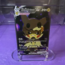 Pokemon Mimikyu Pikachu Cosmax Full Art Holo Card - Image 1
