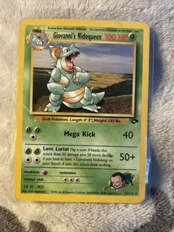 Pokemon Giovanni's Nidoqueen Gym Challenge 23/132 Non Holo MP/HP - Image 1