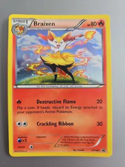 Braixen XY161 NM POKEMON NM/LP Pokemon Black Star Promo Holo Slight Curve - Image 1