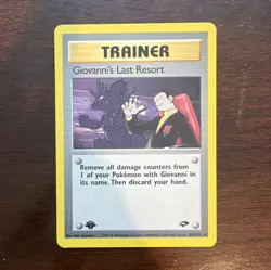Pokemon Giovanni's Last Resort Trainer Gym Challenge 1st Ed 105/132 English MINT - Image 1