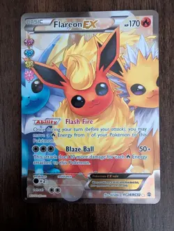 Flareon EX (Full Art) RC28/RC32 Generations: Radiant Collection NM Pokemon - Image 1