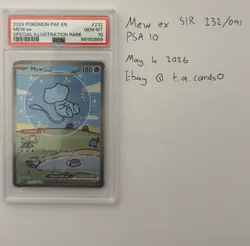 PSA 10 MEW EX 232/091 SIR PALDEAN FATES POKEMON ENGLISH (BUBBLE MEW) - Image 1